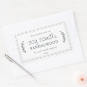 XL Thuisgemaakte Sojakaars Gebladerte Zwart Wit Op Rechthoekige Sticker (Envelop)