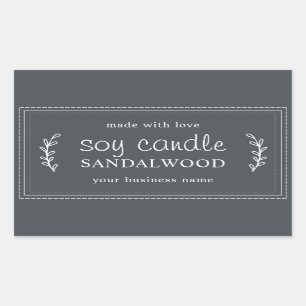 XL Thuisgemaakte Sojakaars Loofwerk Off-Zwart Op M Rechthoekige Sticker