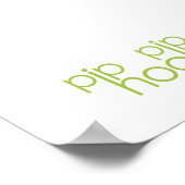 XL Turquoise Aqua Funky Flower Art Poster (Hoek)