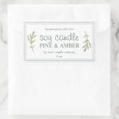 XL Zelfgemaakte sojakaars Pijnboompje Aangepaste W Rechthoekige Sticker (Tas)