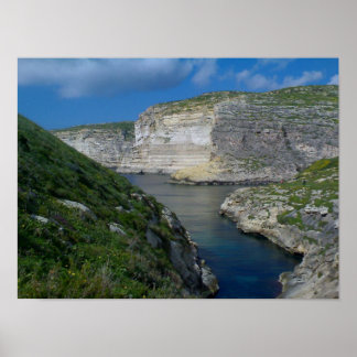 Xlendi Cliffs - Gozo, Malta Poster
