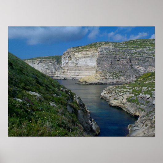 Xlendi Cliffs - Gozo, Malta Poster (Voorkant)