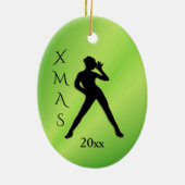 Xmas 20xx Dance Tree-Ornament danser Beide kanten Keramisch Ornament (Achterkant)