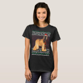 Xmas Afghan Hound Dog Santa Hat Ugandekerst T-shirt (Voorkant volledig)