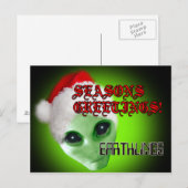 xmas_alien_card feestdagenkaart (Voorkant / Achterkant)