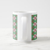 XMAS ARGYLE GEBREIDE grote witte Mok (Achterkant)