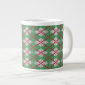 XMAS ARGYLE GEBREIDE grote witte Mok (Voorkant rechts)