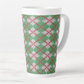XMAS ARGYLE GEBREIDE hoge latte Mok (Rechterhoek)