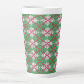 XMAS ARGYLE GEBREIDE hoge latte Mok (Voorkant)