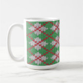 XMAS ARGYLE GEBREIDE hoge witte Mok (Links)