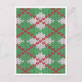 XMAS ARGYLE GEBREIDE kerst Briefkaart / verticaal (Voorkant)