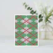 XMAS ARGYLE GEBREIDE kerst Briefkaart / verticaal (Staand voorkant)