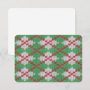 XMAS ARGYLE KNIT 3.5x5 Vlakke Kaart/Horizontaal Kaart