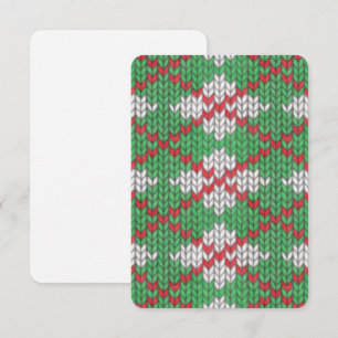 XMAS ARGYLE KNIT 3.5x5 Vlakke Kaart/Verticaal Kaart