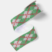 XMAS ARGYLE KNIT 3-inch breedband Satijnen Lint (Achterkant)