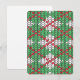 XMAS ARGYLE KNIT 4.5x6.25 Vlakke Kaart/Verticaal Feestdagenkaart
