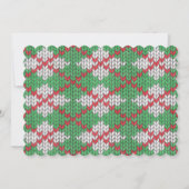 XMAS ARGYLE KNIT 5x7 Platte Kaart / Horizontaal (Voorkant)