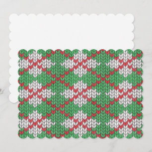 XMAS ARGYLE KNIT 5x7 Platte Kaart / Horizontaal