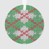 XMAS ARGYLE KNIT Acrylcirkelvormig Ornament (achterkant)