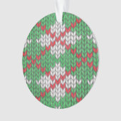 XMAS ARGYLE KNIT Acrylcirkelvormig Ornament (voorkant)