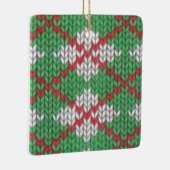 XMAS ARGYLE KNIT Ceramic Square Ornament (Rechts)
