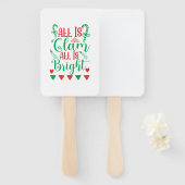 Xmas Art All Is Bright Handwaaier (Voorkant en achterkant)