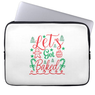 Xmas Art Let op! Laptop Sleeve