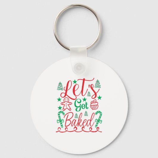 Xmas Art Let op! Sleutelhanger (Voorkant)
