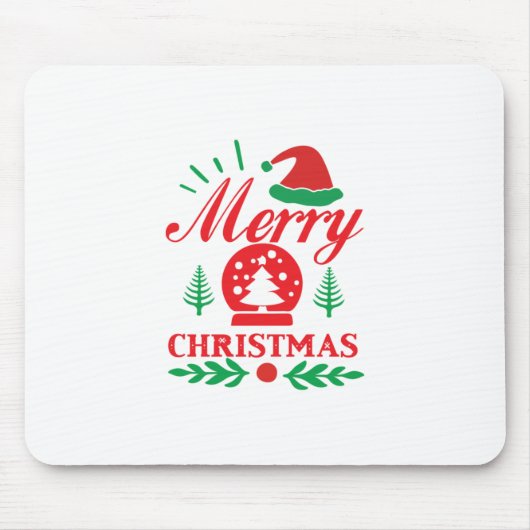 Xmas Art Merry Kerstmis Muismat (Voorkant)