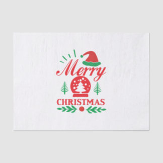 Xmas Art Merry Kerstmis Tissuepapier