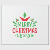 Xmas Art Merry Xmas Cadeaupapier (Vlak)