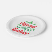 Xmas Art Official Cookie Baker Papieren Bordje (Gekanteld)