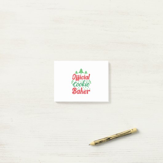 Xmas Art Official Cookie Baker Post-it® Notes (Op bureau)