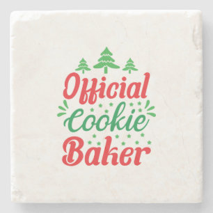 Xmas Art Official Cookie Baker Stenen Onderzetter