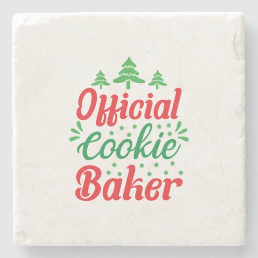 Xmas Art Official Cookie Baker Stenen Onderzetter (Voorkant)