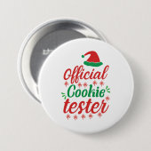 Xmas Art Official Cookie Tester Ronde Button 7,6 Cm (Voorkant /achterkant)