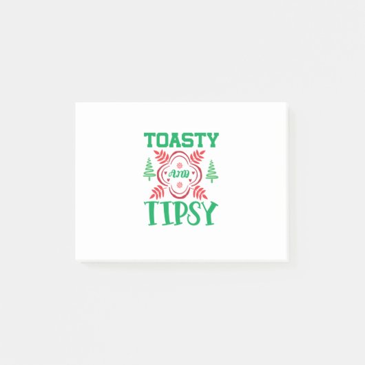 Xmas Art Toasty and Tipsy Post-it® Notes (Voorkant)