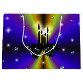 Xmas Artdeco op Paarse gele regenboog Groot Cadeauzakje (Voorkant)