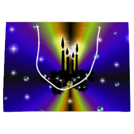 Xmas Artdeco op Paarse gele regenboog Groot Cadeauzakje