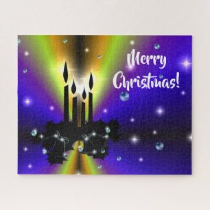 Xmas Artdeco op Paarse gele regenboog Legpuzzel