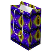 Xmas Artdeco op Paarse gele regenboog Medium Cadeauzakje (Voorkant Gekanteld)