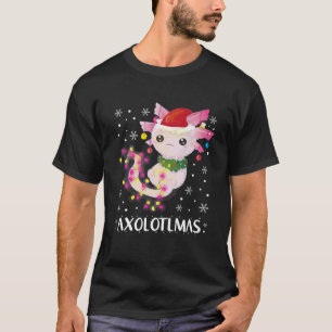 Xmas Axolotlmas viskerstlampjes Axolotl Liza T-shirt