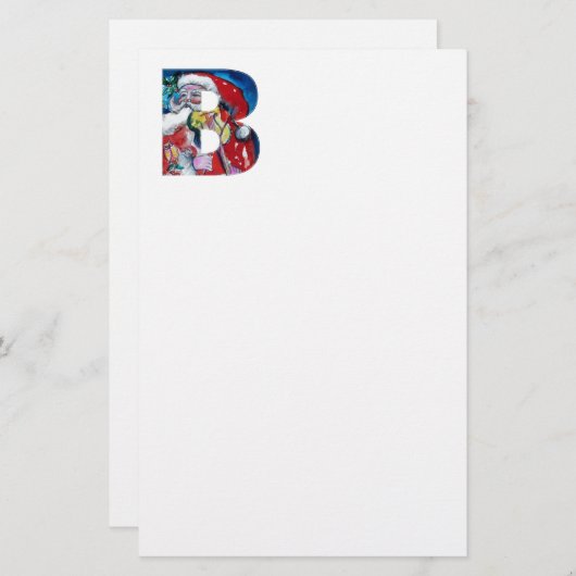 XMAS B BRIEF/SANTA CLAUS MET VIOLIN MONOGRAM BRIEFPAPIER (Voorkant / Achterkant)