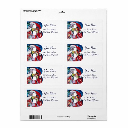 XMAS B BRIEF/SANTA CLAUS MET VIOLIN MONOGRAM ETIKET (Full Sheet)