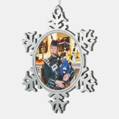 Xmas bagpier tin sneeuwvlok ornament (Rechts)