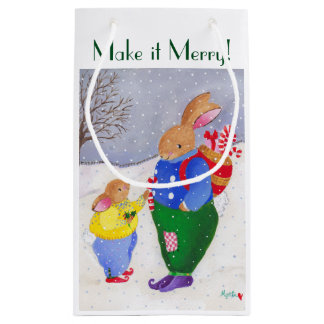 Xmas Basket Bunnies Klein Cadeauzakje