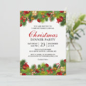 Xmas Baubles Pines Berries kerstfeest Kaart (Staand voorkant)