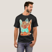 Xmas Beach Boy Dabbing Gingerbread Man Kerstmis T-shirt (Voorkant volledig)
