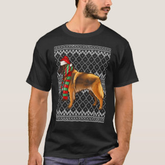 Xmas Belgium Tervuren Santa Claus Pet Ugly Christm T-shirt