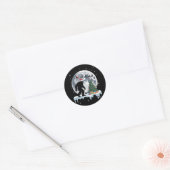 Xmas Bigfoot Santa Tree Sleigh Moon Reindeer Snow Ronde Sticker (Envelop)